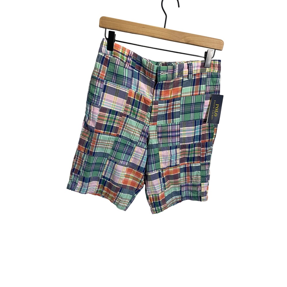 Polo Ralph Lauren Shorts Kids 18 Multi Patchwork Nantucket Plaid Preppy Summer